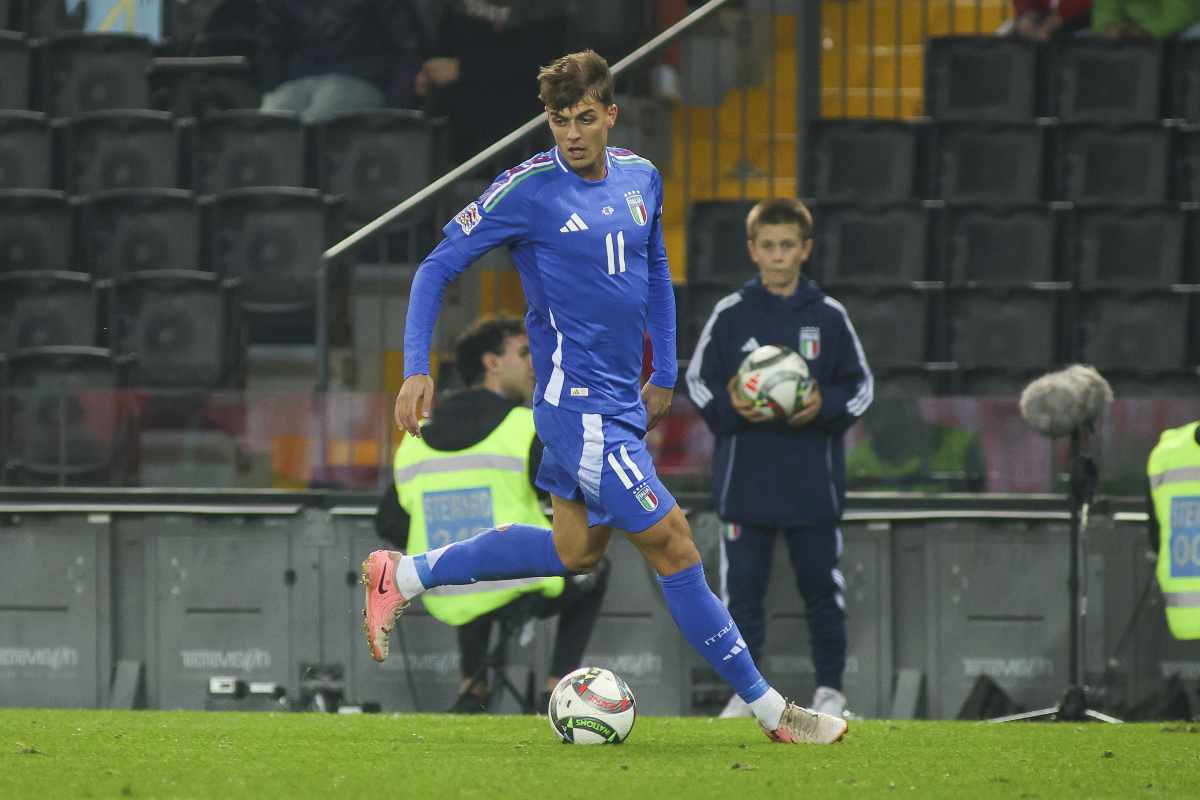 Daniel Maldini con la maglia della Nazionale