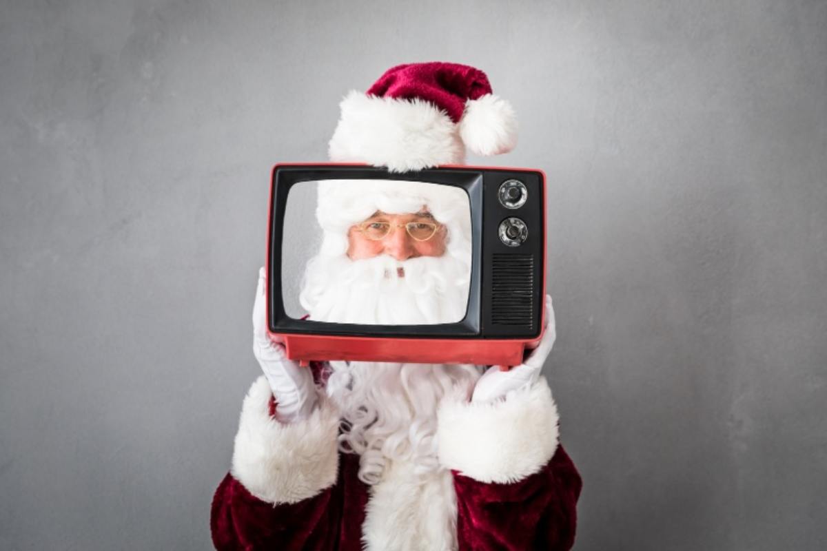 Babbo Natale con la tv 