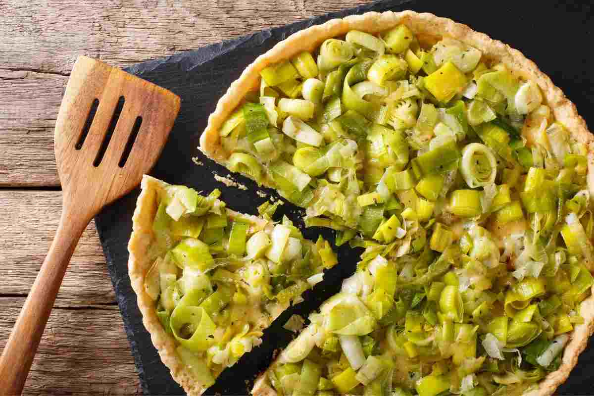 Crostata salata porri formaggio 