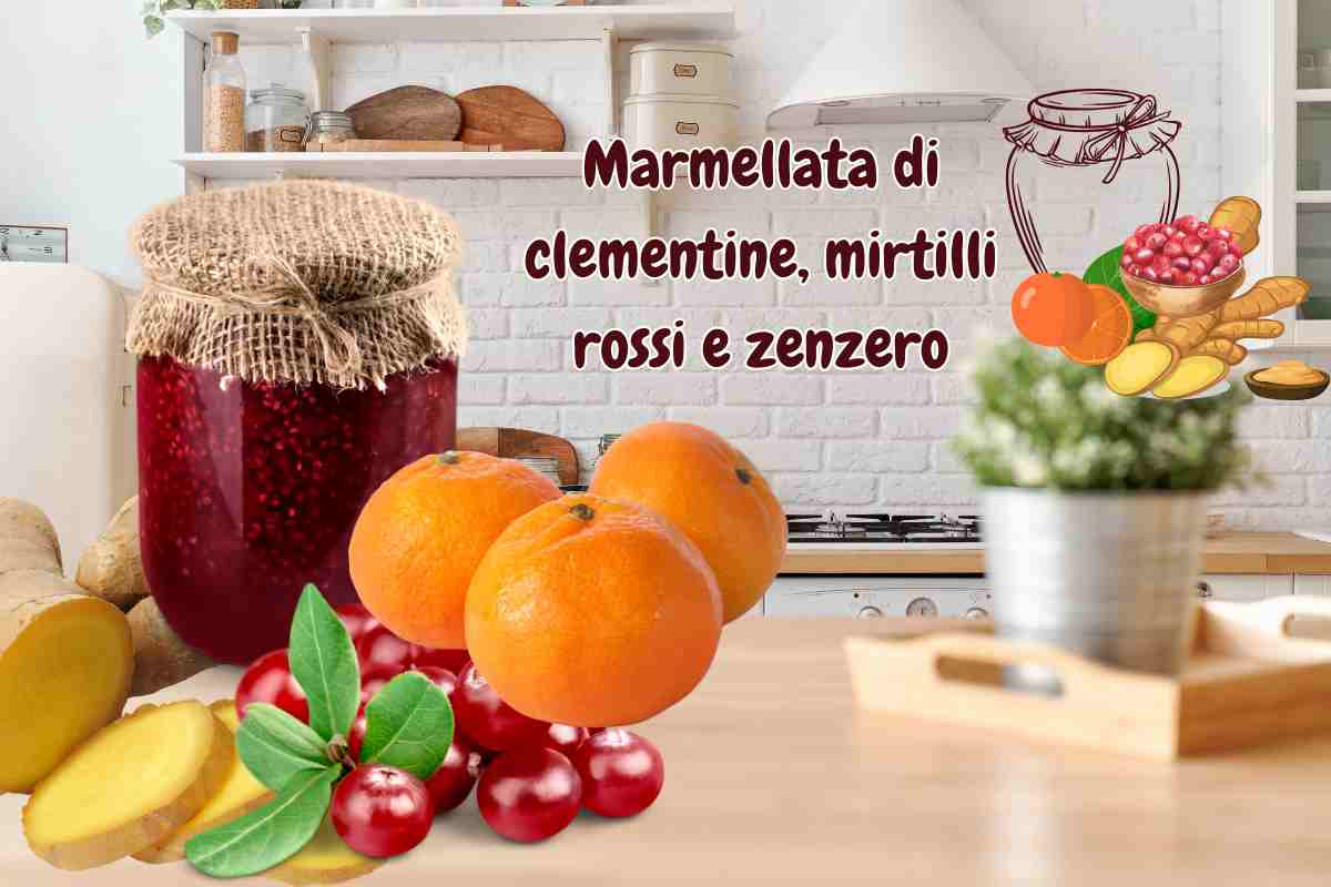 Marmellata di clementine, mirtilli rossi e zenzero