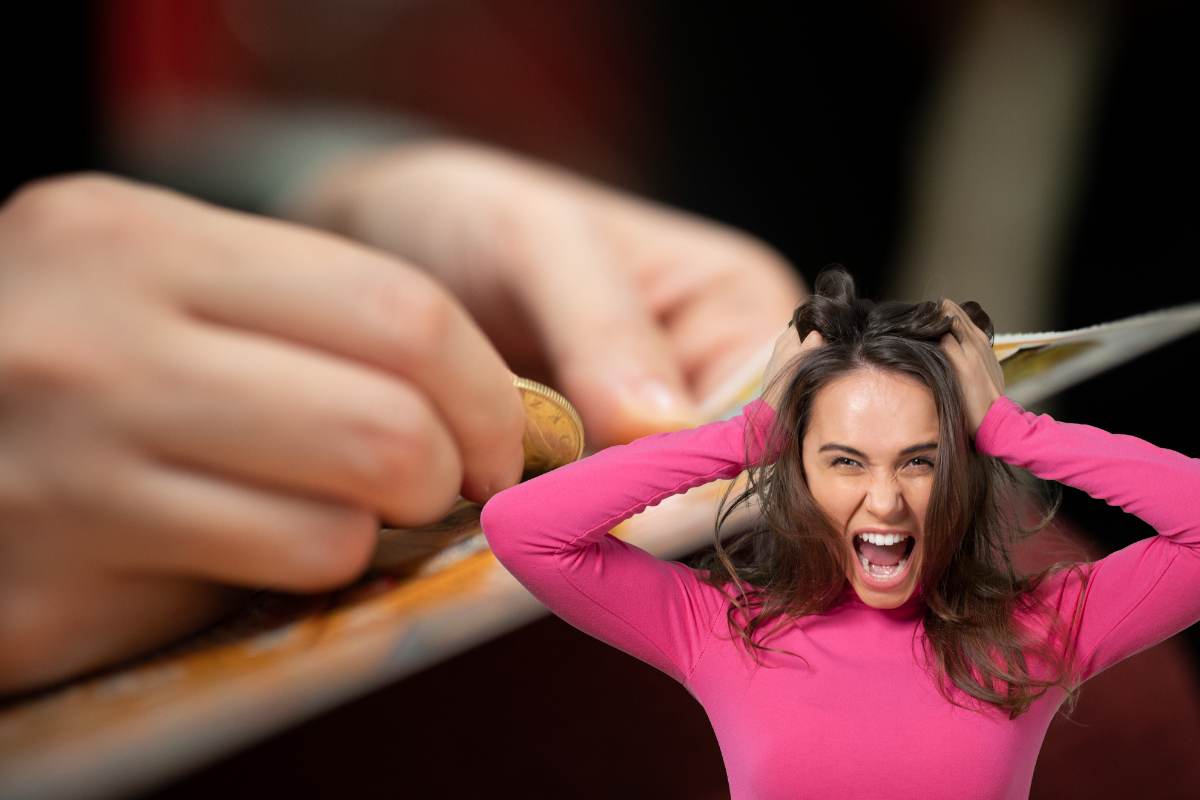 Gratta e vinci ed una donna arrabbiata